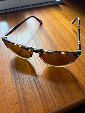 Persol Tortoiseshell Frame Sunglasses with Brown Lenses